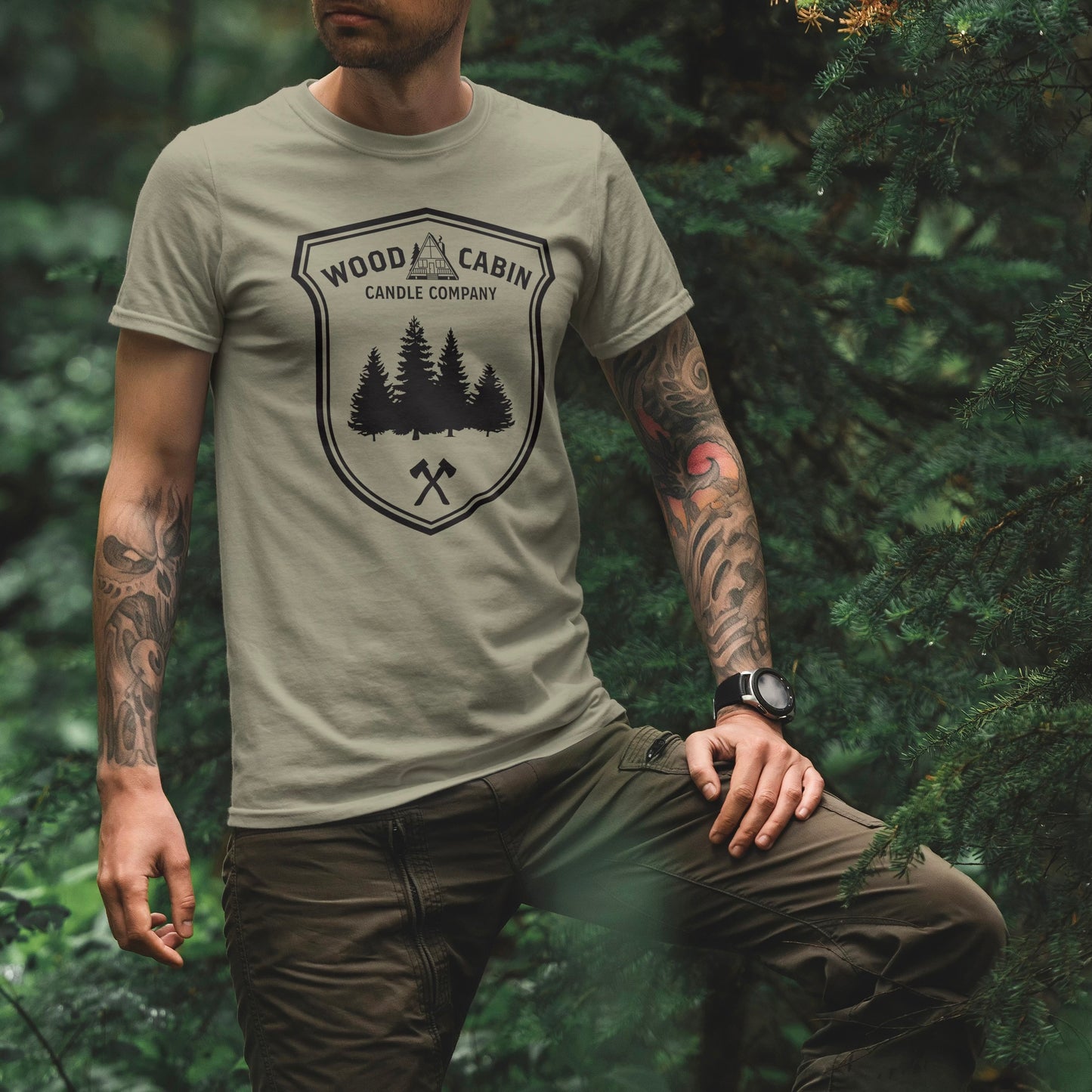 Wood Cabin Badge T-Shirt